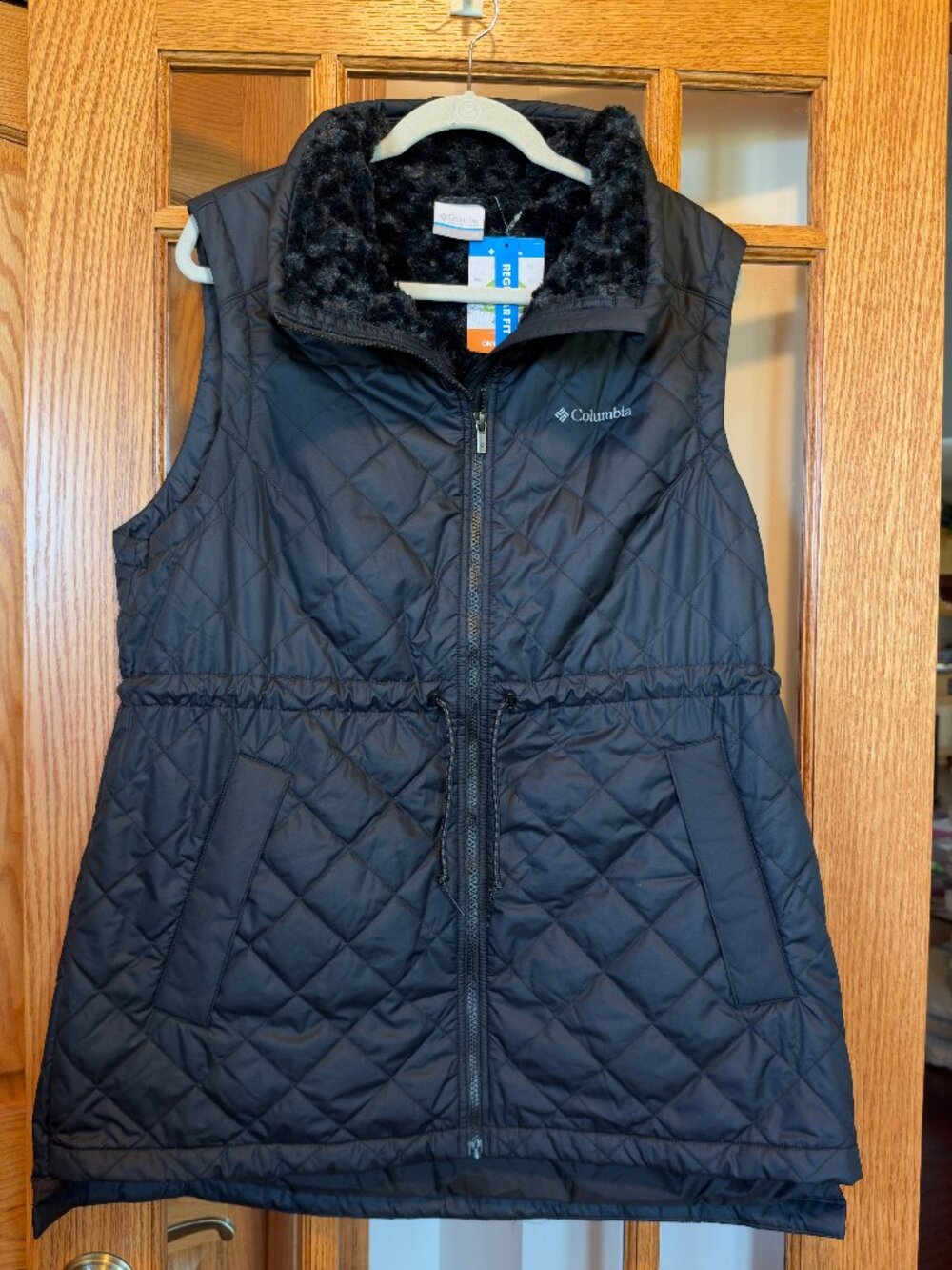 NWT $90 COLUMBIA COPPERCREST MIDI QUILTED PUFFER BLACK VEST COAT XL